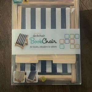Blue and White Striped BookChair